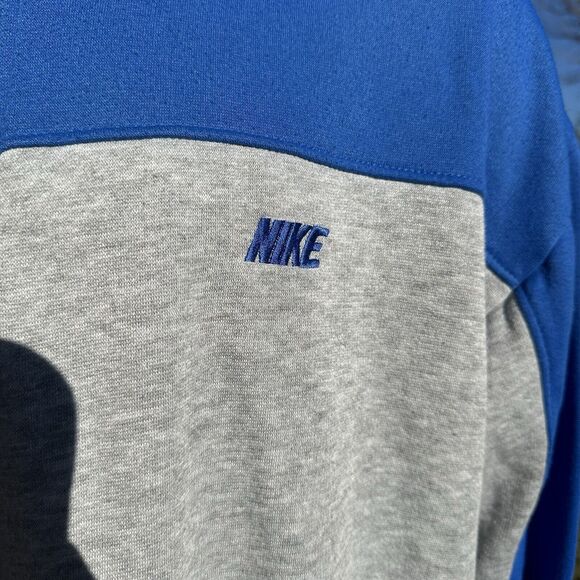 Vintage 80s Nike Mens 2XL Spell Out‎ Tri Blend Color Block Warm Up Track Jacket - Picture 2 of 6